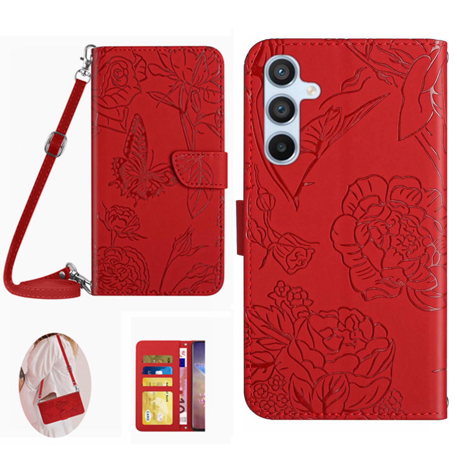 HT03 For Samsung Galaxy F34 5G M34 5G PU Leather Wallet Case Imprinted Stand Phone Cover with Shoulder Strap HT03 For Samsung Galaxy F34 5G M34 5G PU Leather Wallet Case Imprinted Stand Phone Cover with Shoulder Strap